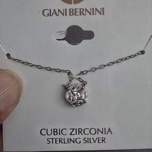 Giani Bernini Sterling Silver Necklace with Cubic Zirconia